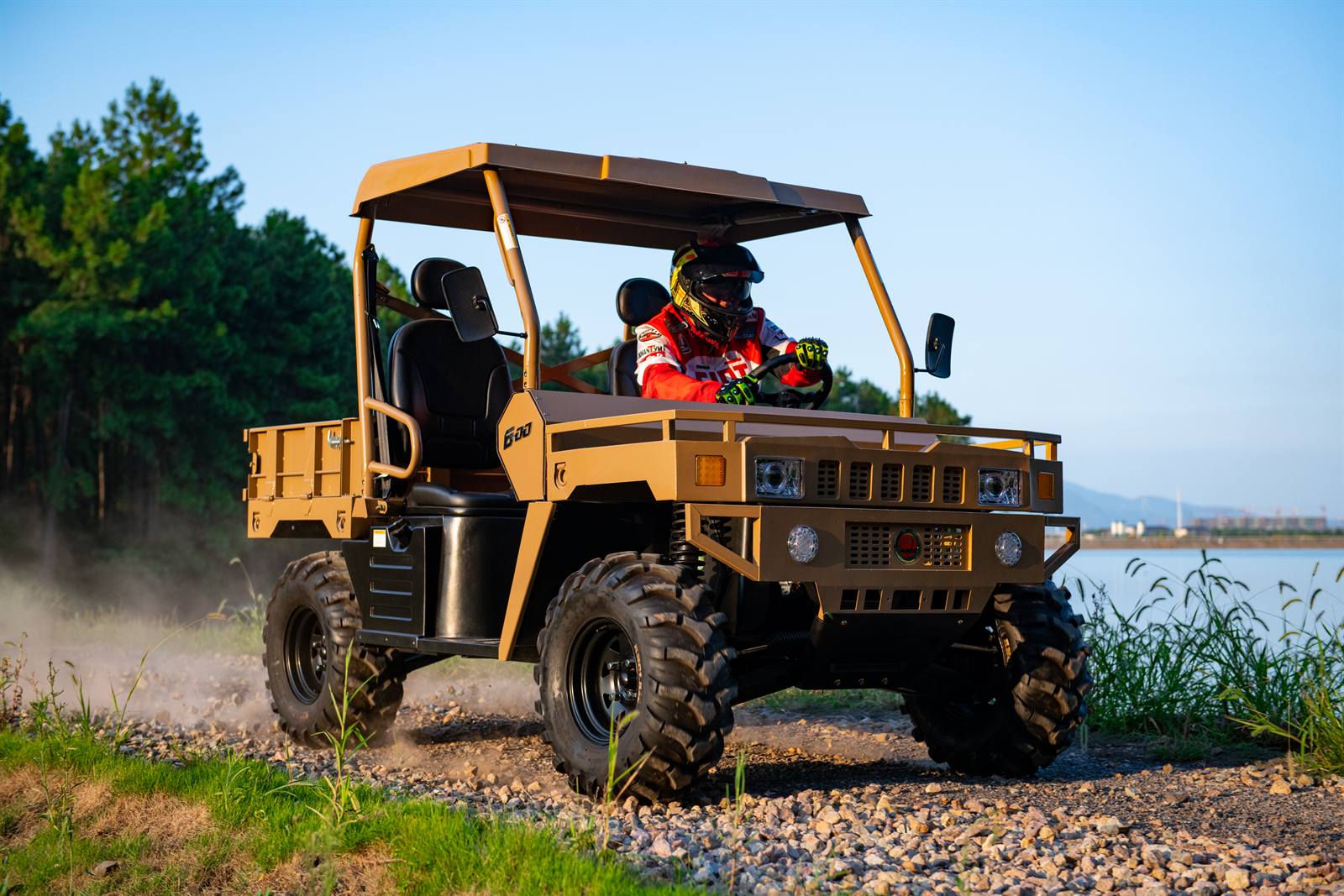 WANYU WY-GA006 cargo UTV on a gravel track