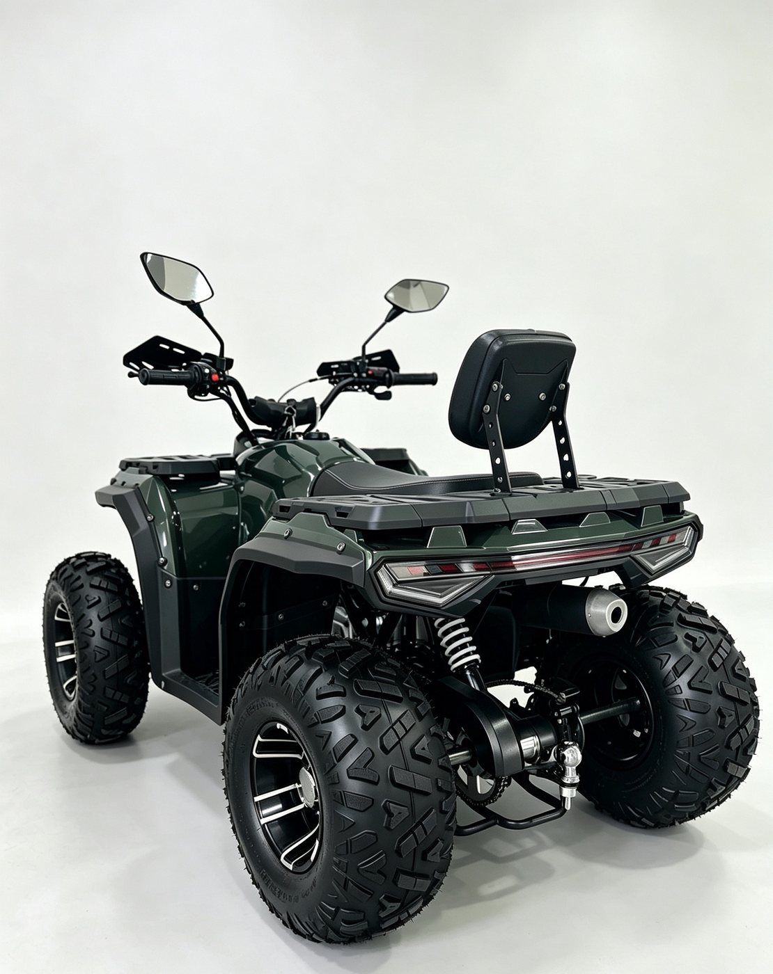 WANYU Varko 125U, ATV de gasolina de 125 cc — Vista trasera de tres cuartos